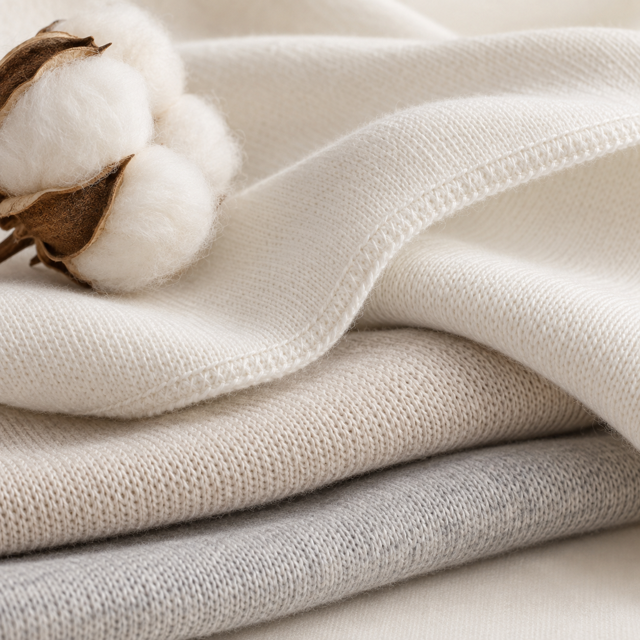 Cotton fabric texture close-up